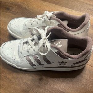 Adidas Womens Forum Low CL 'Wonder White Trace Brown